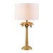 22.24" Gold Table Lamp with Fabric Shade - HomeBeyond