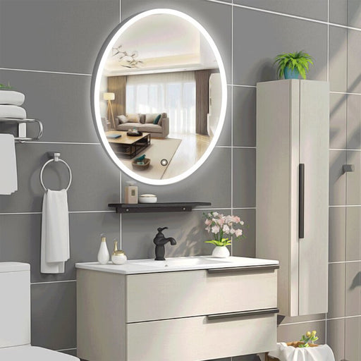 24" Oval LED Lighted Illuminated Bathroom Vanity Wall Mirror Glass Material | Touch Sensor - VA50 - HomeBeyond