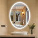 24" Oval LED Lighted Illuminated Bathroom Vanity Wall Mirror Glass Material | Touch Sensor - VA50 - HomeBeyond