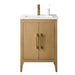 24" Single Sink Bathroom Vanity Cabinet with Ceramic Top - HomeBeyond