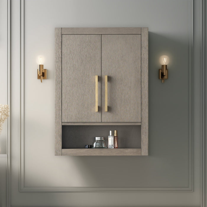 24" Wall Mounted Bathroom Storage Cabinet with Soft Close Doors - HomeBeyond