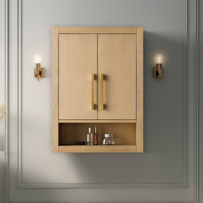 24" Wall Mounted Bathroom Storage Cabinet with Soft Close Doors - HomeBeyond