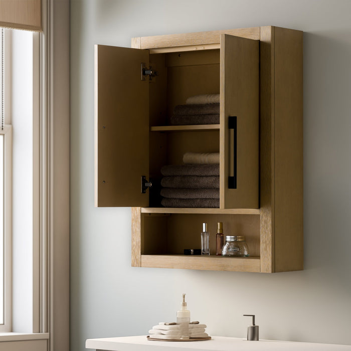 24" Wall Mounted Bathroom Storage Cabinet with Soft Close Doors - HomeBeyond