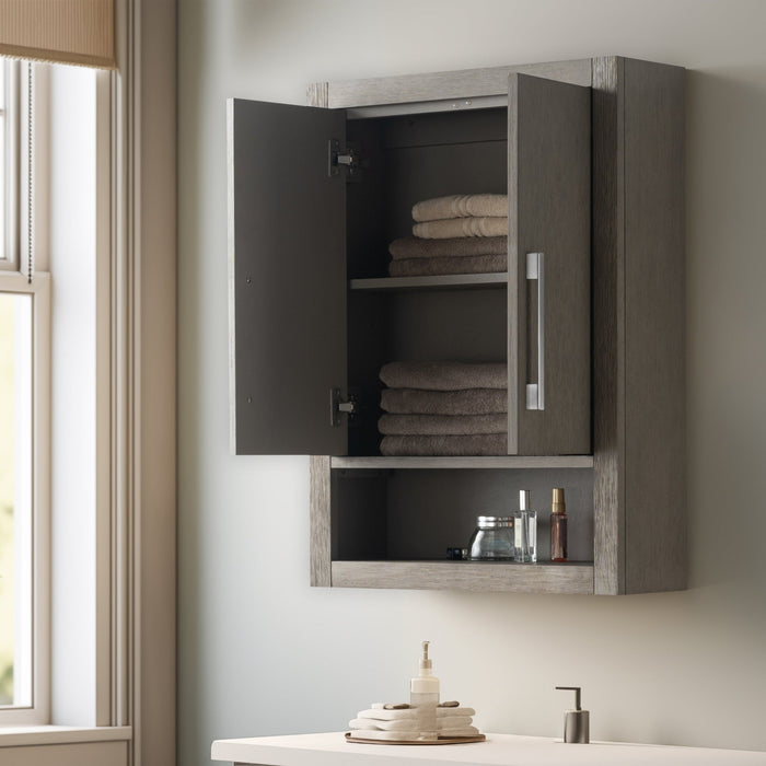 24" Wall Mounted Bathroom Storage Cabinet with Soft Close Doors - HomeBeyond