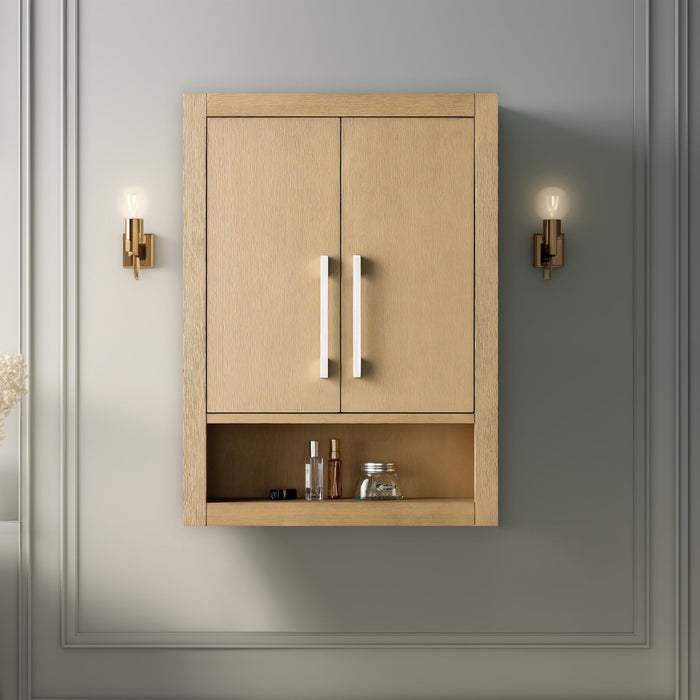 24" Wall Mounted Bathroom Storage Cabinet with Soft Close Doors - HomeBeyond