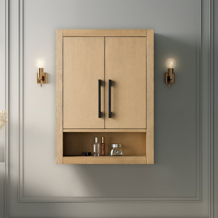 24" Wall Mounted Bathroom Storage Cabinet with Soft Close Doors - HomeBeyond