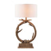 26.77" Antler Brown Table Lamp with Fabric Shade - HomeBeyond