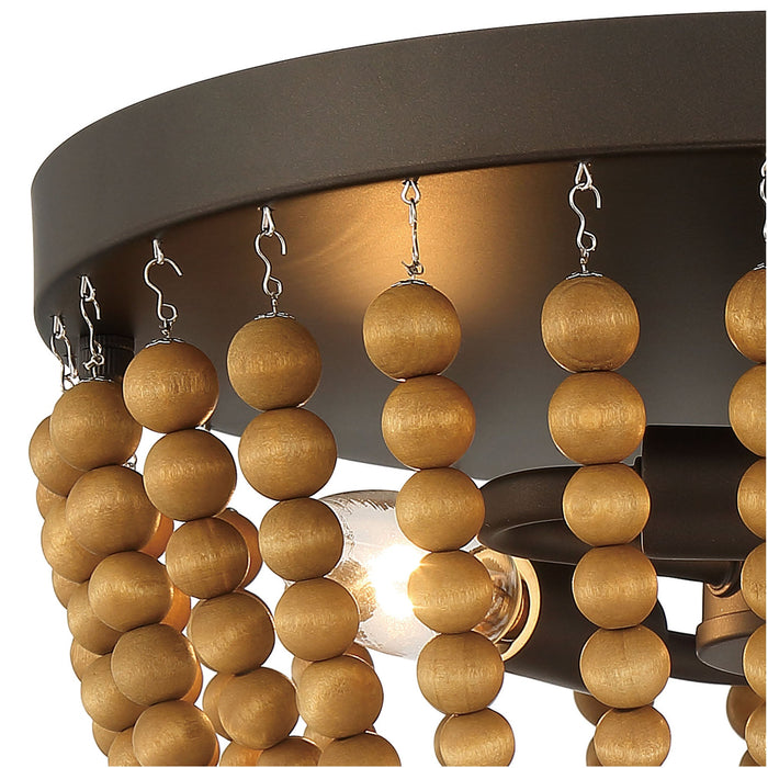 3 Light 12.6 Inches Unique Statement Bowl Flush Mount Lighting - HomeBeyond