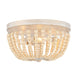 3 Light 12.6 Inches Unique Statement Bowl Flush Mount Lighting - HomeBeyond