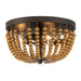 3 Light 12.6 Inches Unique Statement Bowl Flush Mount Lighting - HomeBeyond