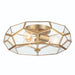 3 Light 15.75 Inches Unique Statement Geometric Flush Mount Lighting - HomeBeyond