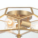 3 Light 15.75 Inches Unique Statement Geometric Flush Mount Lighting - HomeBeyond