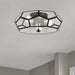 3 Light 15.75 Inches Unique Statement Geometric Flush Mount Lighting - HomeBeyond