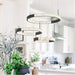 3 Light Statement Tiered LED Chandelier Lighting - HomeBeyond