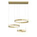 3 Light Statement Tiered LED Chandelier Lighting - HomeBeyond