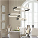 3 Light Statement Tiered LED Chandelier Lighting - HomeBeyond