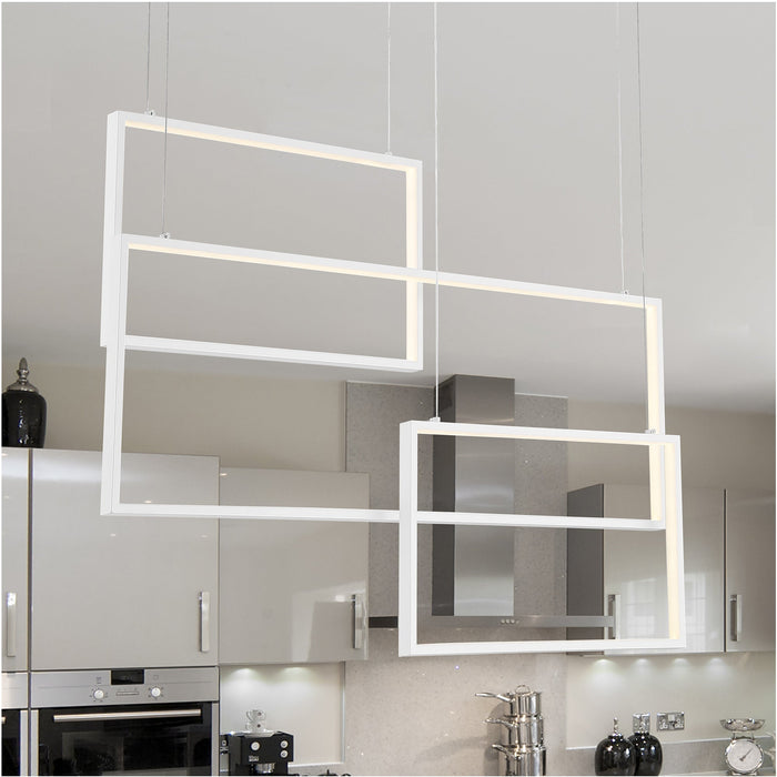 3 Light Unique Geometric LED Chandelier Lighting - HomeBeyond