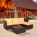 3 Piece Wicker Patio Sofa Set - HomeBeyond