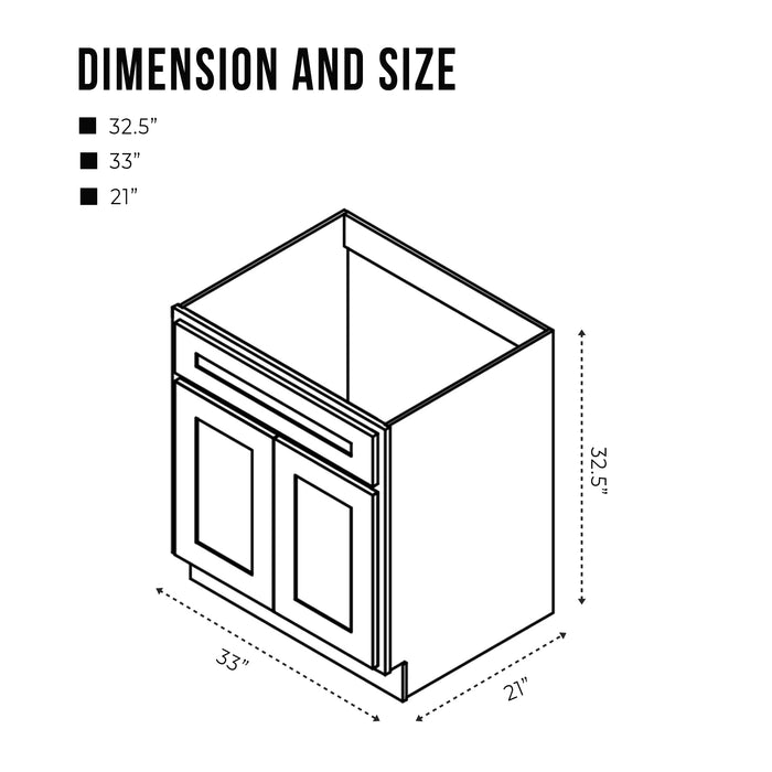 33" Bathroom Vanity Cabinet - HomeBeyond