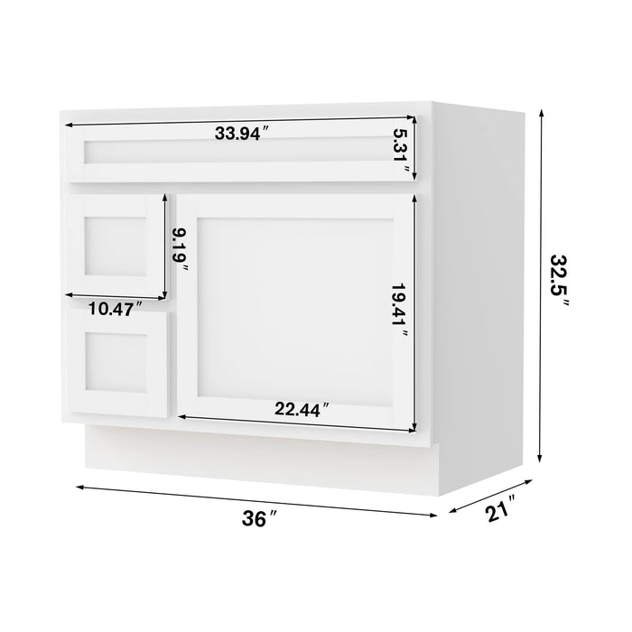 36" Bathroom Vanity Cabinet - HomeBeyond