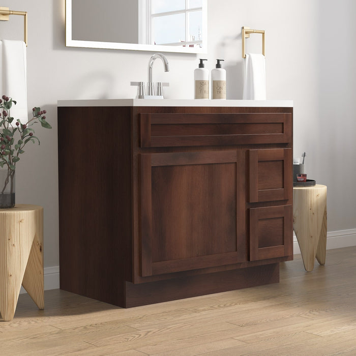 36" Bathroom Vanity Cabinet with Two Drawers - HomeBeyond