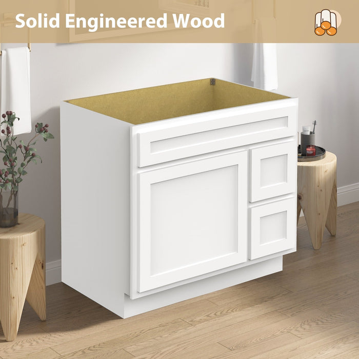 36" Bathroom Vanity Cabinet with Two Drawers - HomeBeyond