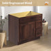 36" Bathroom Vanity Cabinet with Two Drawers - HomeBeyond