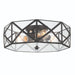 4 Light 16.93 Inches Unique Statement Geometric Flush Mount Lighting - HomeBeyond