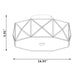 4 Light 16.93 Inches Unique Statement Geometric Flush Mount Lighting - HomeBeyond