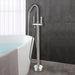 40" Bathtub Faucet Tub Filler Freestanding Floor Mounted Single Handle Mixer Tap UPC-Certified with Handheld Shower - VA2034 - HomeBeyond