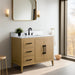 42” Single Sink Bathroom Vanity Cabinet with Engineered Marble Top - HomeBeyond