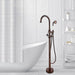 47" Freestanding Bathtub Faucet Tub Filler Floor Mounted Single Handle Mixer Tap with Handheld Shower - VA2029 - HomeBeyond