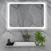 47" x 28" Large Rectangular Frameless LED Lighted Bathroom Wall Mounted Vanity Mirror - HomeBeyond