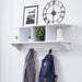 5 Hook Wall Mounted Coat Rack with Storage Hanging Shelf Entryway Organizer - HomeBeyond