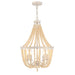 5 Light Candle Style Empire Chandelier with Beaded Accents - HomeBeyond