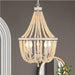 5 Light Candle Style Empire Chandelier with Beaded Accents - HomeBeyond