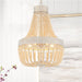 5 Light Unique Empire Chandelier with Beaded Accents - HomeBeyond