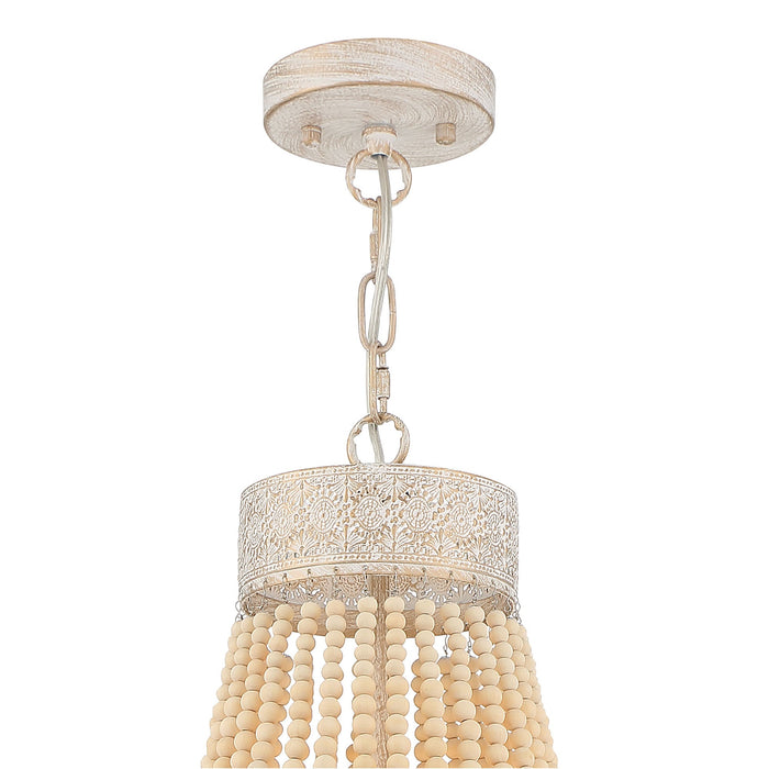 5 Light Unique Empire Chandelier with Beaded Accents - HomeBeyond