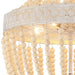 5 Light Unique Empire Chandelier with Beaded Accents - HomeBeyond