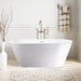 54" X 29" Non-Slip White Acrylic Freestanding Soaking Bathtub with Air Bath Option Available - HomeBeyond