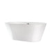 54" X 29" Non-Slip White Acrylic Freestanding Soaking Bathtub with Air Bath Option Available - HomeBeyond