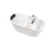 54" X 29" Non-Slip White Acrylic Freestanding Soaking Bathtub with Air Bath Option Available - HomeBeyond