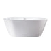 54" X 29" Non-Slip White Acrylic Freestanding Soaking Bathtub with Air Bath Option Available - HomeBeyond