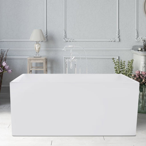 55" or 47" Freestanding Acrylic Bathtub - HomeBeyond