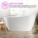 55" X 28" Freestanding Acrylic Bathtub - HomeBeyond