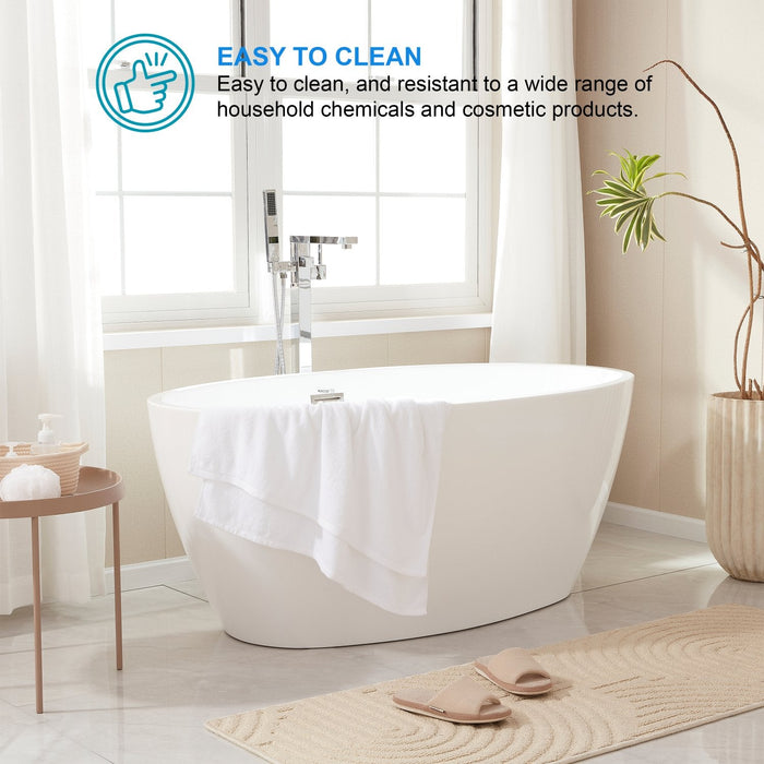 55" X 32" Freestanding Bathtub - HomeBeyond