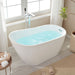 55"or 67" Freestanding Acrylic Bathtub Modern Stand Alone Soaking Tub - HomeBeyond