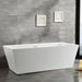 59" or 66.9" Freestanding White Acrylic Bathtub - HomeBeyond