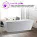 59" or 66.9" Freestanding White Acrylic Bathtub - HomeBeyond