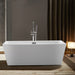 59" or 66.9" Freestanding White Acrylic Bathtub - HomeBeyond